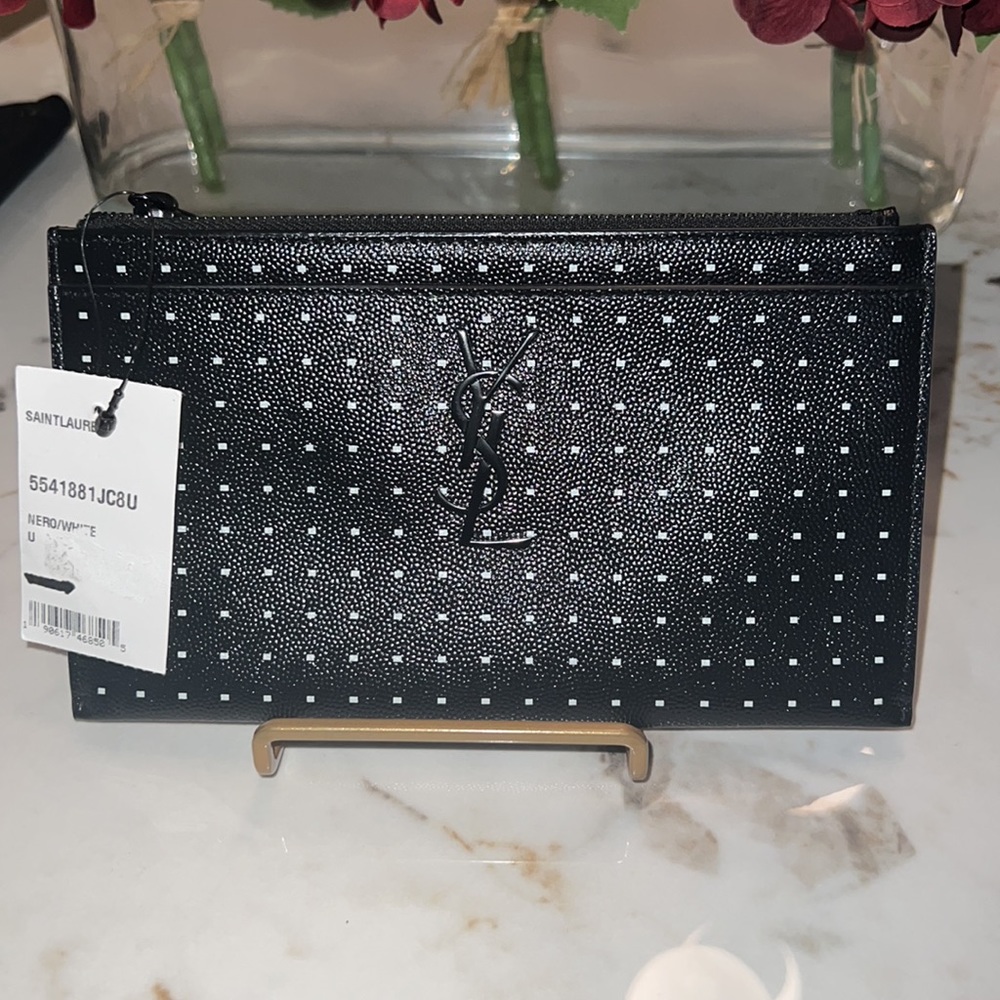 NWT Saint Laurent Monogram Zip Pouch - Picture 3 of 6